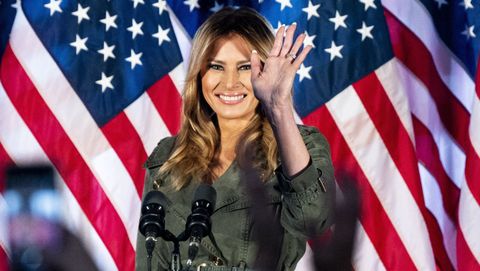 Melania Trump, este mircoles, durante un acto de apoyo a la campaa de reeleccin de su marido