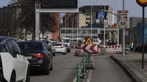 Las obras incluyen cambios en la avenida de Arteixo que permitir�n realizar nuevos giros.