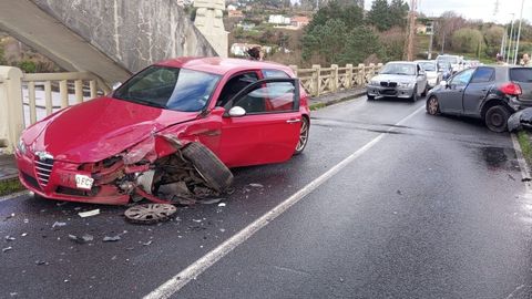 Imagen de los da�os en los veh�culos implicados en el accidente.