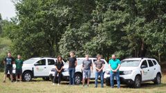 Parte del equipo de Asefor, trabajando sobre el terreno de una propiedad.
