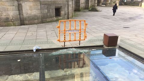 Ventana arqueol�gica de Santa Mar�a. El vandalismo de nuevo se hizo presente esta semana en este tipo de estructuras que se construyeron para acercar los hallazgos romanos. 