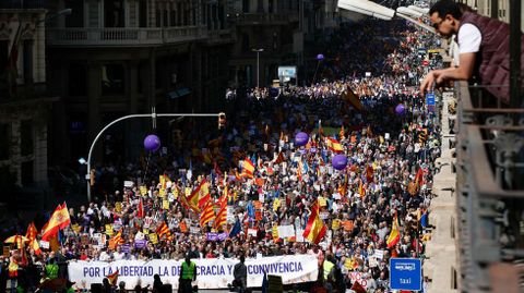 Manifestaci�n contra el independentismo en Barcelona