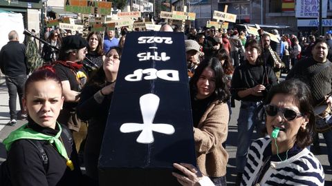 Protestas por el trazado de la A-52 entre O Porrio y Vigo