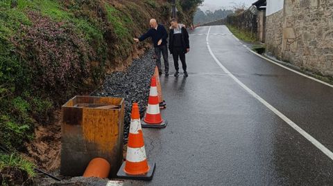 El alcalde supervis ayer los trabajos que se estn realizando en la carretera provincial