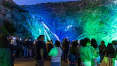 Espect�culo audiovisual en la cascada de O �zaro