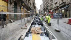 Instalaci�n de las rampas mec�nicas de la calle Concordia.