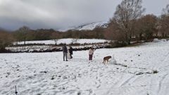 Imagen de una nevada ca�da esta semana en Galicia.