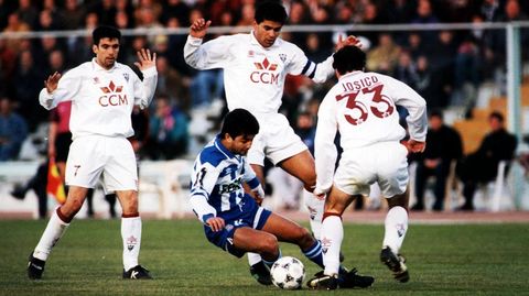 Bebeto, en n partido contra el Albacete