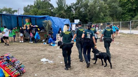 Dispositivo de la Guardia Civil durante el Xiringüelu