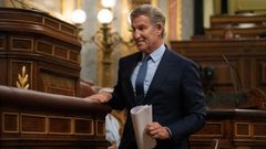 El l�der popular, Alberto N��ez Feijoo, este jueves en el Congreso.