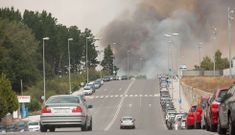 La Polic�a Local lleg� a cortar el acceso al Hospital desde la rotonda de A Campi�a. 