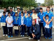 Los tiradores lucenses posan tras participar en el campeonato
