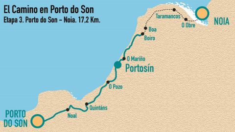 Croquis del Camino en Porto do Son.