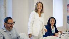 Luisa S�nchez en la reuni�n de ayer