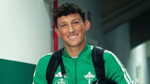 Rubo durante una concentraci&oacute;n con el Racing de Ferrol