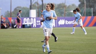 La jugadora de As Celtas Noela S�nchez, en el duelo de Copa de la Reina del mi�rcoles ante el Avil�s.