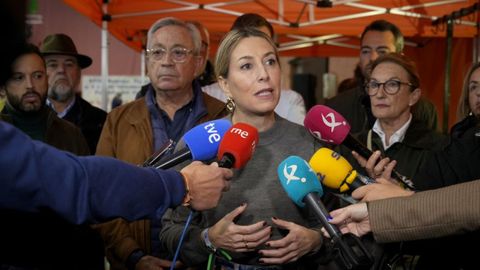 La candidata del PP a la Junta de Extremadura, Mara Guardiola, en Peraleda del Zaucejo (Badajoz).