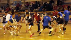 El equipo, durante el partido contra ElPozo Murcia