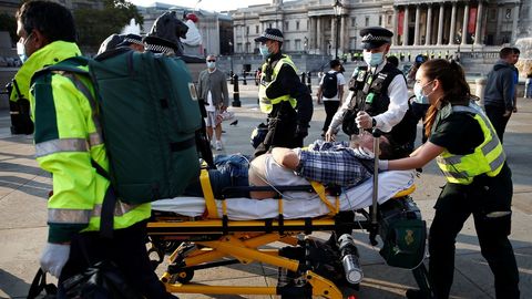 Manifestaci�n en Londres contra los confinamientos