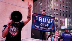 Simpatizantes de Trump en Times Square.