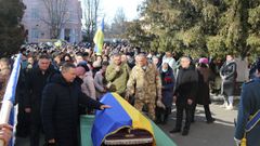 Funeral en la localidad de Tulchyn (Ucrania) de un militar ucraniano muerto a causa de un bombardeo el d�a 19