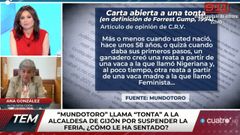 La alcaldesa de Gij�n, Ana Gonz�lez, durante su intervenci�n en el programa Todo es Mentira