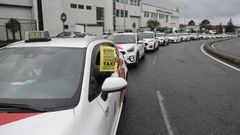 Concentracin a finales de octubre en Santiago de taxistas de toda Galicia para reclamar a la Xunta que no autorice ms licencias de vehculos de transporte con conductor (VTC)