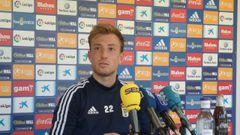 Edu Cortina en la sala de prensa de El Requex�n