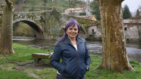 Coral Herrera esta semana en Allariz, donde reside y quiere abrir el Museo del Amor