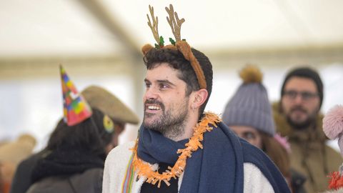 Fiesta de fin de ao en la plaza de la Constitucin de Vlilalba, organizada por el Concello