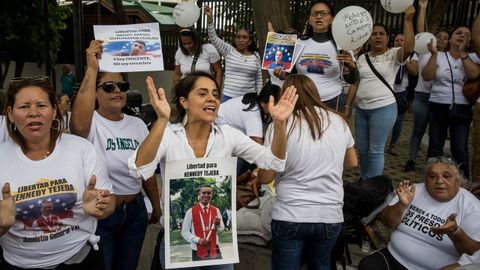 Protesta de las madres de los presos en Caracas.
