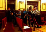 Momento del enfrentamiento entre Juan Fern�ndez y el p�blico. 