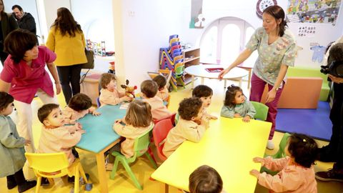Un aula de una escuela infantil de la Xunta en una foto de archivo