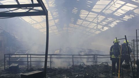 La nave de Al Volante qued� totalmente calcinada