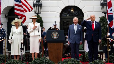 Recepci�n del matrimonio Trump a Carlos III y Camila