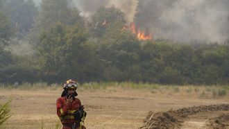 Incendio forestal en el Macizo Central.