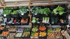 Productos ecol�gicos de la comarca coru�esa, en el local de la cooperativa de consumidores Zocami�oca