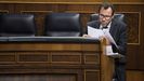 El ministro de Transportes y Movilidad Sostenible, scar Puente, durante una sesin de control al Gobierno, en el Congreso de los Diputados