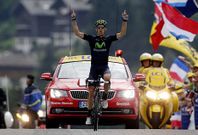 En la fotograf�a, el portugu�s Rui Costa, ayer poco antes de atravesar la l�nea de meta.