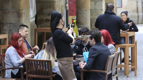 Terraza en la zona de los vinos de Lugo