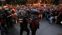 Protestas en las calles de Barcelona