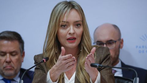 La conselleira Fabola Garca en la comisin del Parlamento de Galicia.