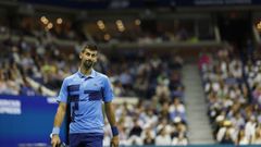 Djokovic durante su encuentro frente a Popyrin en el US Open