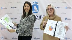 La alcaldesa de Ribeira, Mara Sampedro, y la concejala de Economa e Facenda, Herminia Pouso, presentaron las cuentas del 2025, que se llevarn a pleno el mircoles.