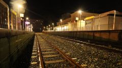 La estaci�n de Viveiro ayer por la tarde completamente vac�a