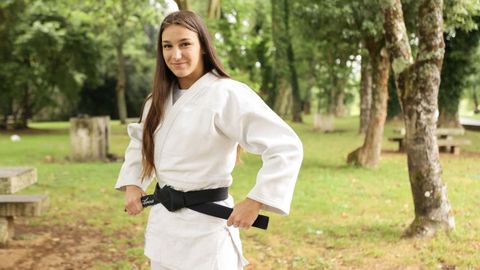 Aroa Blanco, en Coristanco.