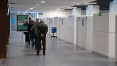 Fila de espera para participar en el ensayo el pasado mes de enero en Lugo.