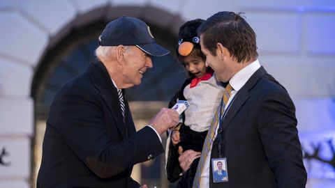 Joe Biden, durante la fiesta de Halloween en la Casa Blanca.