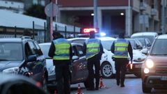 Agentes de la Polica Local, en un control en la avenida de Madrid.