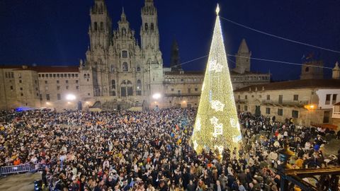 La Plaza do Obradoiro esta tarde